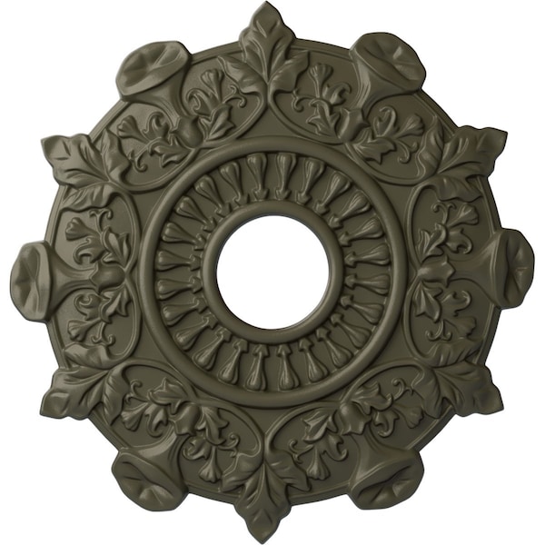 Ekena Millwork Preston Ceiling Medallion (Fits Canopies up to 4"), Hand-Painted Witch Hazel, 17 1/2"OD x 4"ID x 1"P CM17PRWHF - main